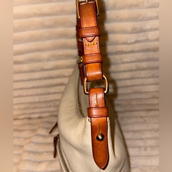Dooney & Bourke Cream and Brown Shoulder Bag - Picture 9 of 13
